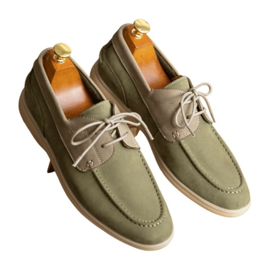 Monet Suede Loafers - Balfour Atelier - Suede - CJNS180154408HS - Moss Green - 