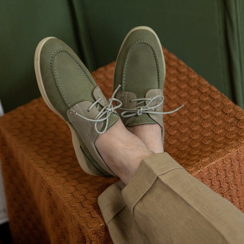 Monet Suede Loafers - Balfour Atelier - Suede - CJNS180154408HS - Moss Green - 