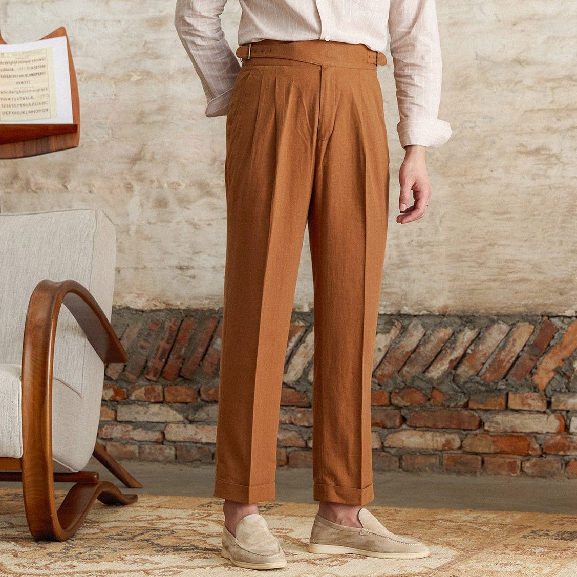 Portofino Linen Trousers - Balfour Atelier - Cotton - CJXX203259408HS - Cinnamon - 