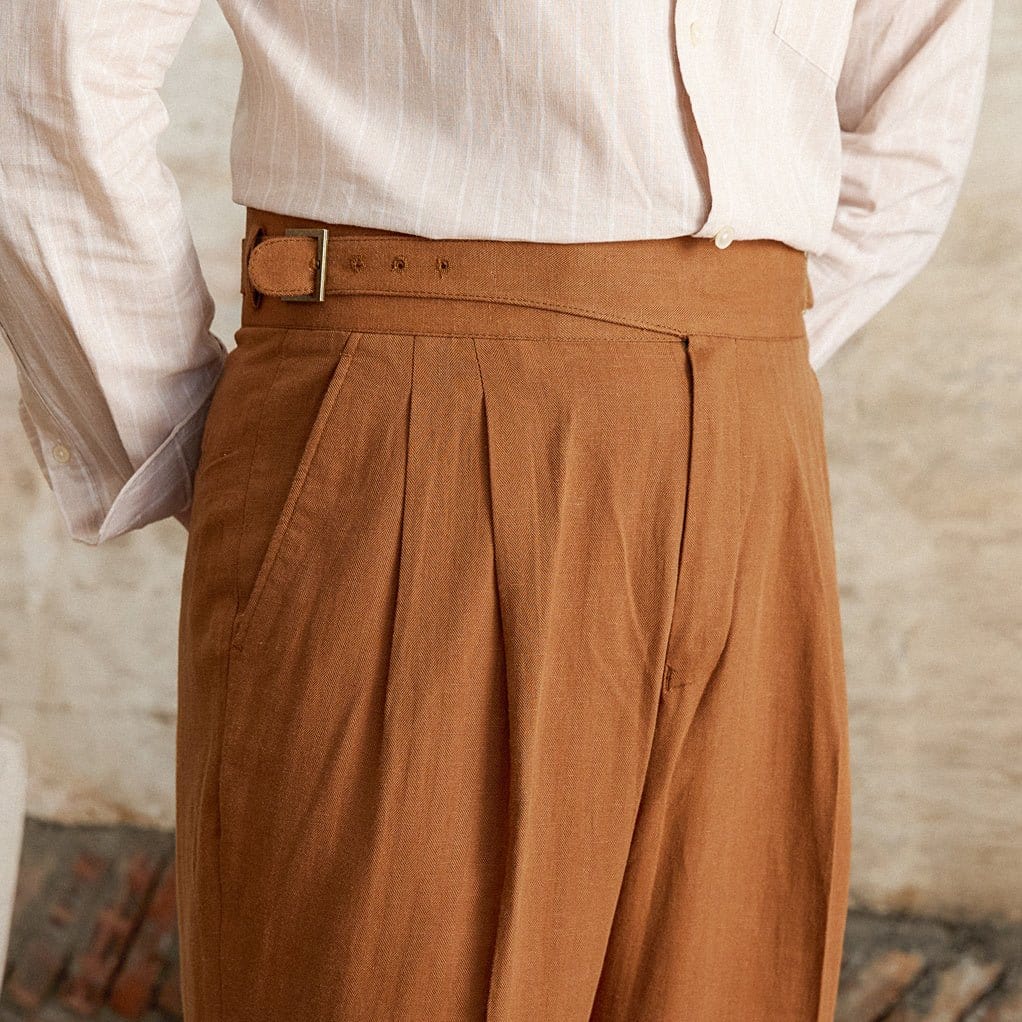 Portofino Linen Trousers - Balfour Atelier - Cotton - CJXX203259408HS - Cinnamon - 