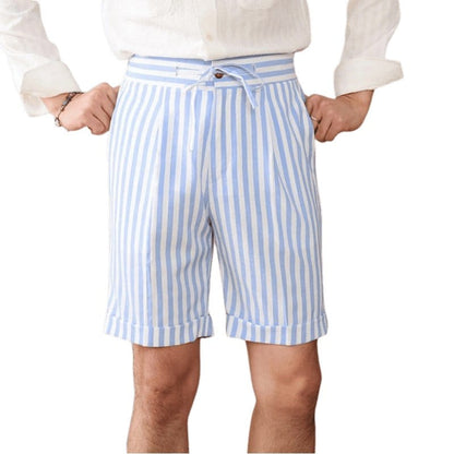 Ravello Seersucker Shorts - Balfour Atelier - Seersucker - CJYD205751515OL - Soft Blue - 