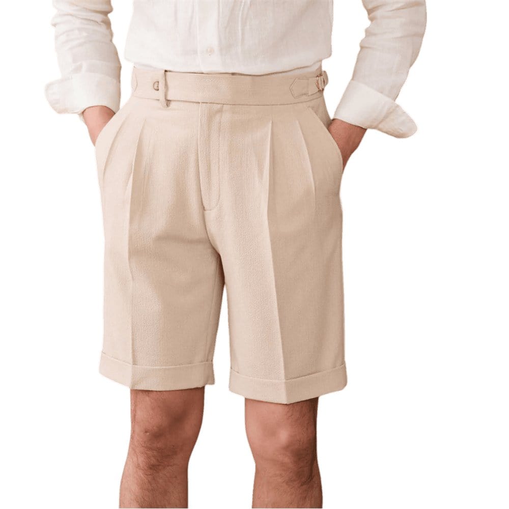 Salerno Seersucker Shorts - Balfour Atelier - Seersucker - CJYD205920530DW - Cream - 