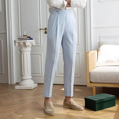 Salina Seersucker Trousers - Balfour Atelier - Seersucker - CJYD213700201AZ - 28 - 