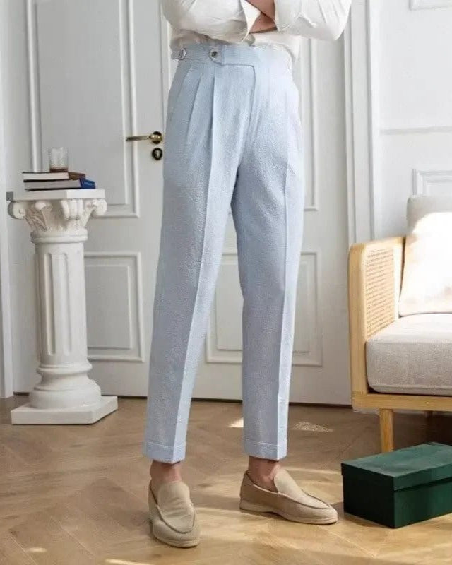 Salina Seersucker Trousers - Balfour Atelier - Seersucker - CJYD213700201AZ - 28 - 