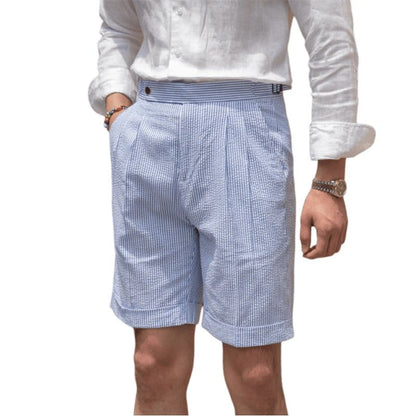 Sorrento Seersucker Shorts - Balfour Atelier - 14:173#Picture;5:361386#Asian M - M - 