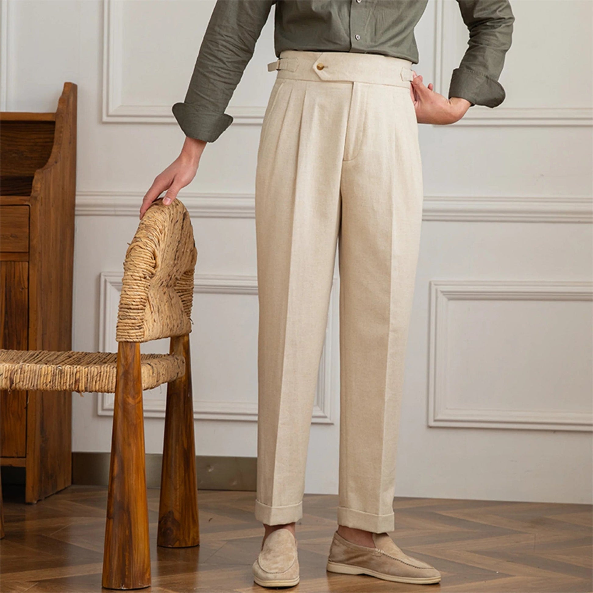 Taormina Linen Trousers - Balfour Atelier - 14:200002130;5:100010486 - Beige - 