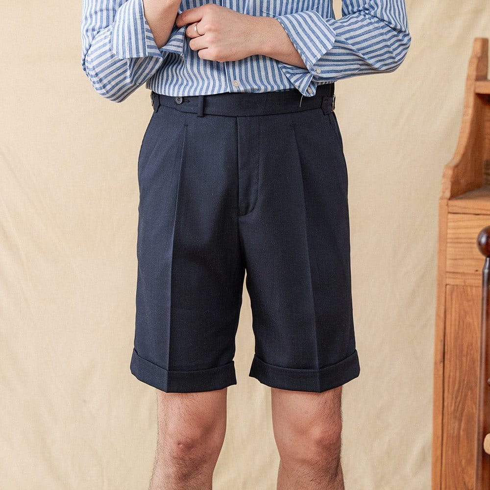 Verona Vintage Shorts - Balfour Atelier - Fabric - CJYD206702616PK - Navy Blue - 